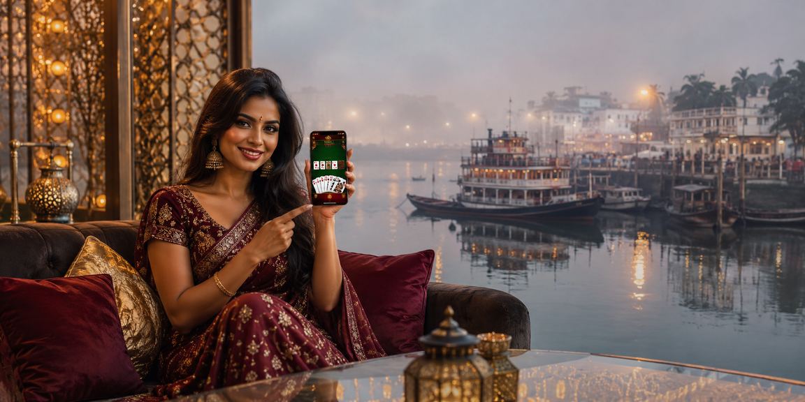 রংপুরে মোবাইল দিয়ে রামি গেম খেলছেন একজন ব্যবহারকারী